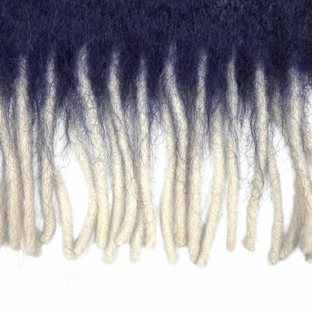 LOEWE 28003861 Mohair Wool Blend Leather Anagram Logo Patch Border Pattern Fr... - Picture 4 of 7